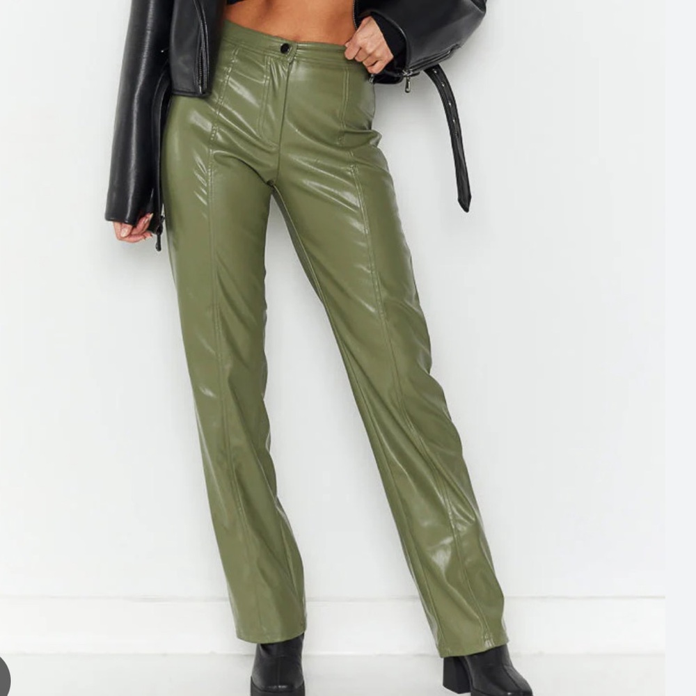 Green Leather pants